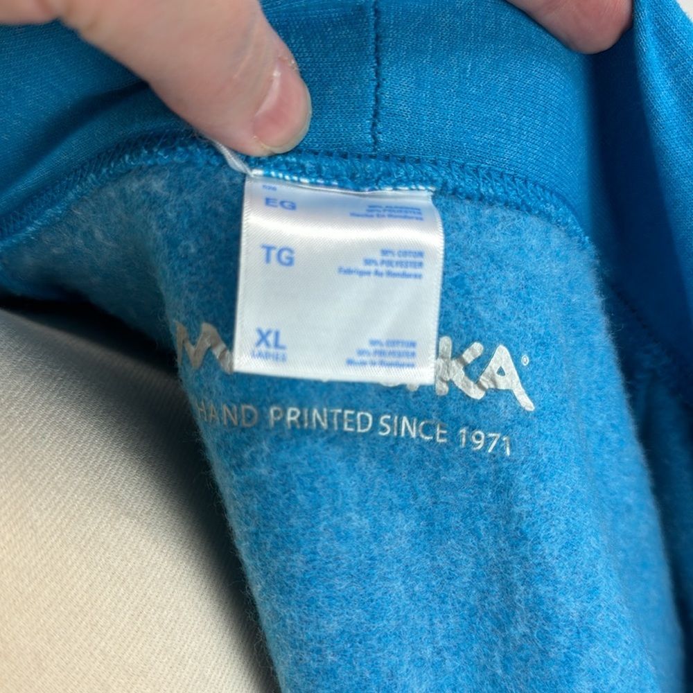 NWOT Hand printed starfish Marushka hoodie blue XL - Picture 6 of 6